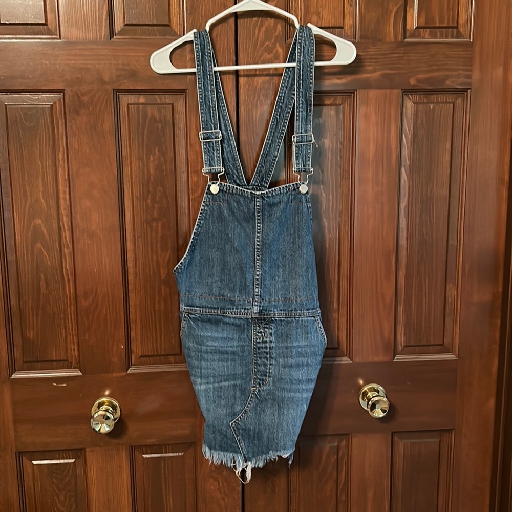 Free People Jean Overall Skirt